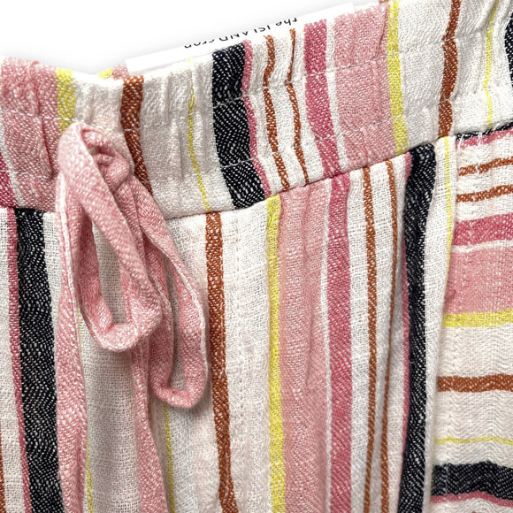 Westbound NWT Mid Rise Wide Leg Cropped Fray Hem Stripe Print Pants 3X - Picture 7 of 14